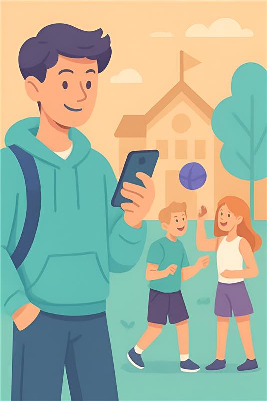 Student with notebook